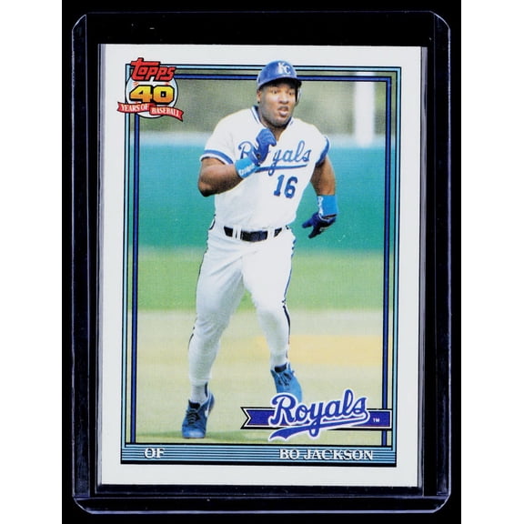 1991 Topps Desert Shield Bo Jackson #600 Kansas City Royals Baseball Card