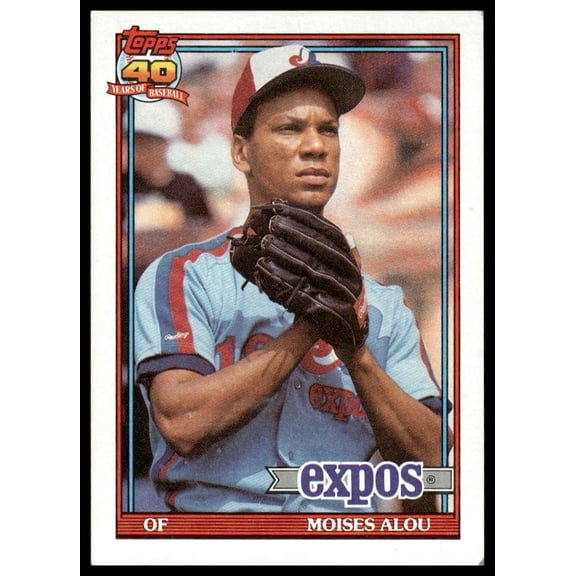 1991 Topps Moises Alou #526 Montreal Expos MLB Baseball Trading Card