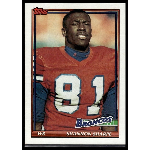 Near Mint 1991 Topps Shannon Sharpe #563 Denver Broncos Football Card