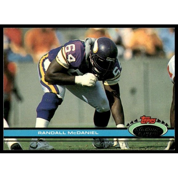 1991 Topps Stadium Club #172 Randall McDaniel Minnesota Vikings Football Card