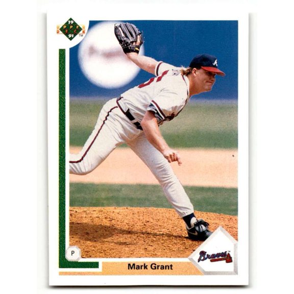 1991 Upper Deck Mark Grant #301 Atlanta Braves Baseball Card EX/NM Base Set