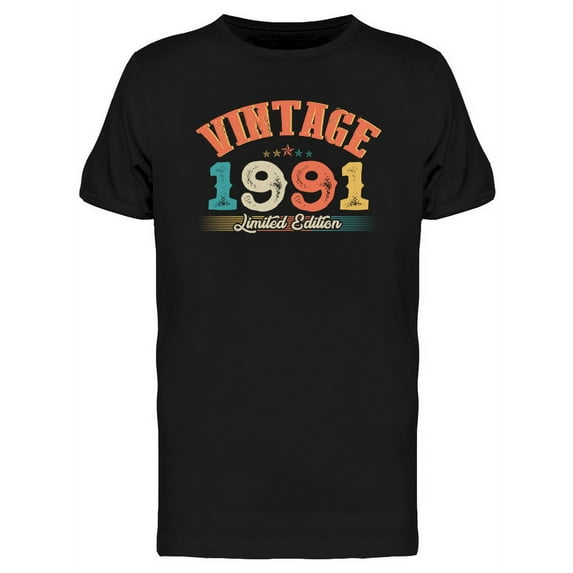 1991 Vintage T-Shirt Men -Image by Shutterstock, Male Medium