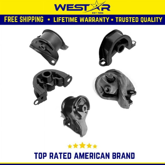 1992-1995 Honda Civic 1.5L Motor & Trans Mount Set 5PCS Compatible for Auto Replaces 8010 8027 8028 8330 9136