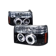 1992-1996 Ford F150 Projector Headlight Gloss Black Housing with Smoked Lens