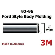 1992-1996 Ford Pickup Truck 2" Chrome/Black Side Body Trim Molding