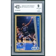 1992-93 Fleer Drakes #37 Shaquille Oneal Rookie Card BGS BCCG 9 Near Mint+