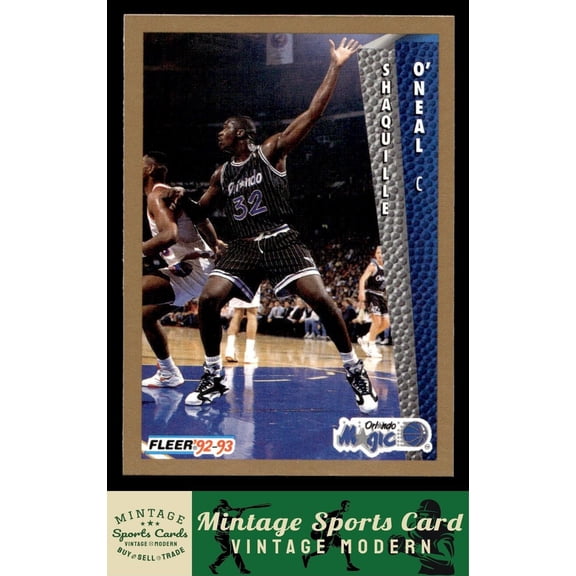 1992-93 Fleer Shaquille O'Neal RC #401 Orlando Magic NBA Basketball Card