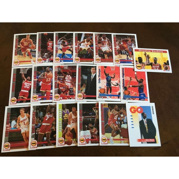 1992-93 NBA Hoops Houston Rockets Team Set Hakeem Olajuwon