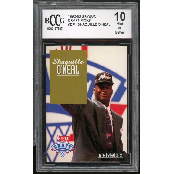 1992-93 SkyBox Draft Picks #DP1 Shaquille O'Neal Rookie Card BGS BCCG 10 Mint+
