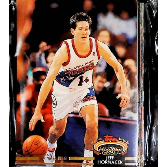 1992-93 Topps Stadium Club Philadelphia 76ers Team Set Jeff Hornacek 16 Cards MINT