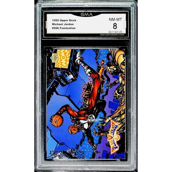 1992-93 Upper Deck Michael Jordan Chicago Bulls #506 Fanimation GMA 8 NM-MT Trading Card