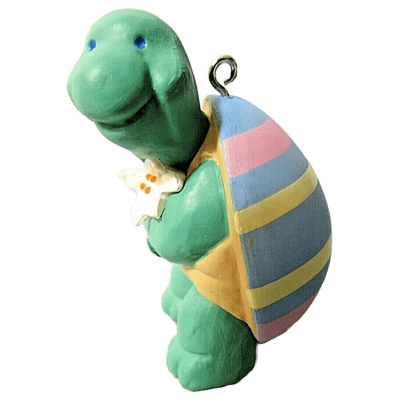 1992 Best-Dressed Turtle (Easter) Hallmark Keepsake Christmas Tree Ornament - QEO839-2