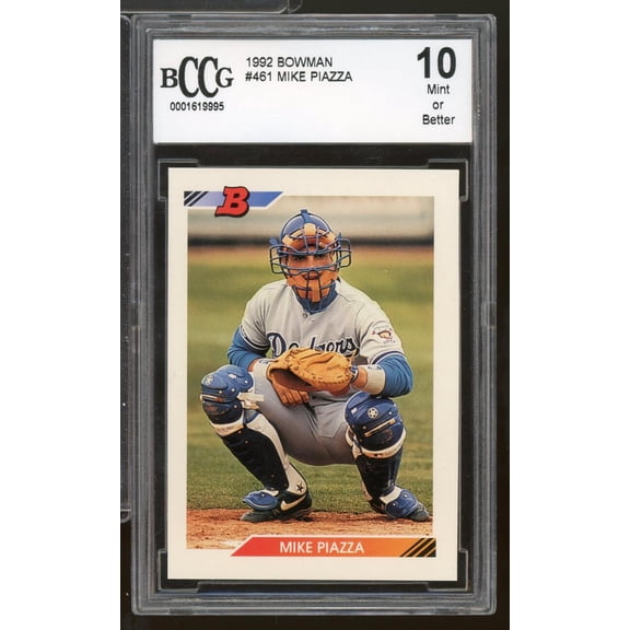 1992 Bowman #461 Mike Piazza Rookie Card BGS BCCG 10 Mint+