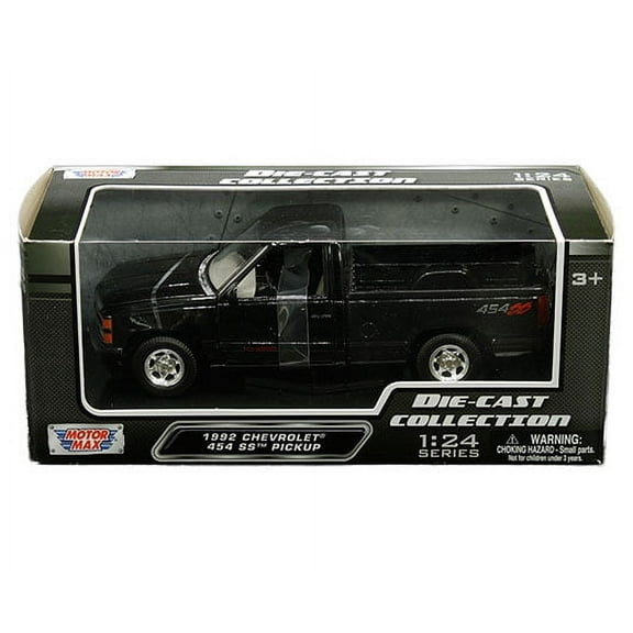 1992 Chevrolet 454 SS Pickup (Black) 1/24 Diecast Model Car by Motormax