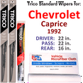 thumbnail image 1 of 1992 Chevrolet Caprice Wiper Blades (Set of 3) w/Rear Wiper, 1 of 3