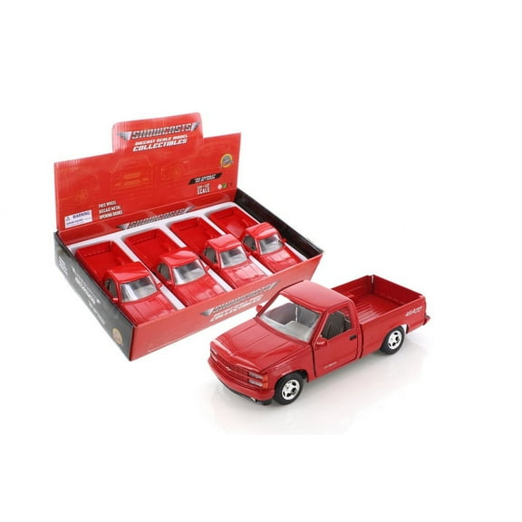 1992 Chevy 454 SS Pickup Truck, Red - Showcasts 77203RD - 1/24 Scale Diecast Model Car