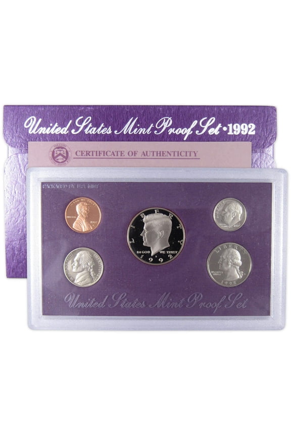 1992 Clad Proof Set U.S. Mint Original Government Packaging OGP COA