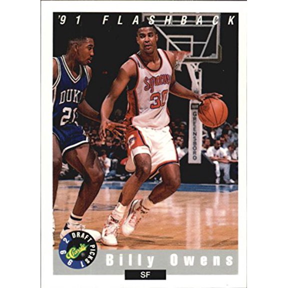 1992 Classic #97 Billy Owens FB NBA Basketball Trading Card