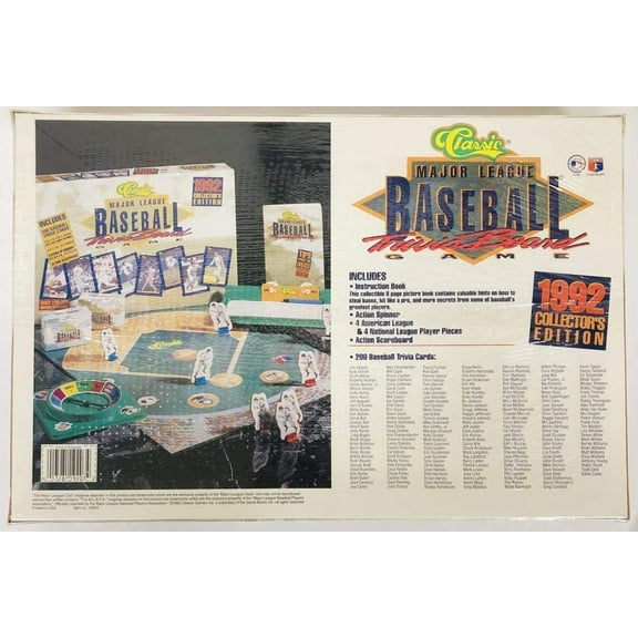 1992 Classic Collector's Edition Baseball Trivia Board Game