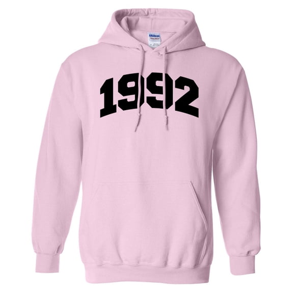 1992 College Style Hoodie Sweatshirt Unisex 2X-Large Pink