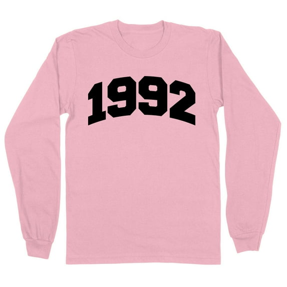 1992 College Style Long Sleeve Shirt Unisex 3X-Large Pink