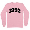 thumbnail image 1 of 1992 College Style Long Sleeve Shirt Unisex Small Pink, 1 of 5