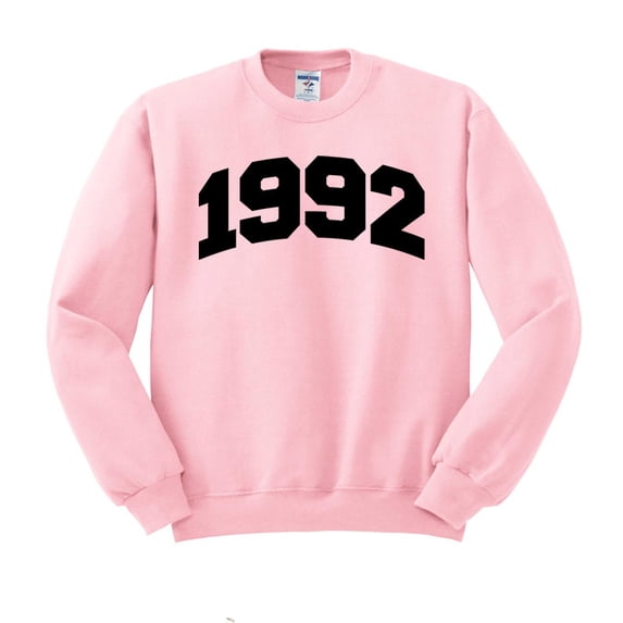 1992 College Style Sweatshirt Unisex Small Pink