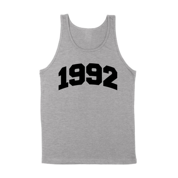 1992 College Style Tank Top Unisex X-Large Grey