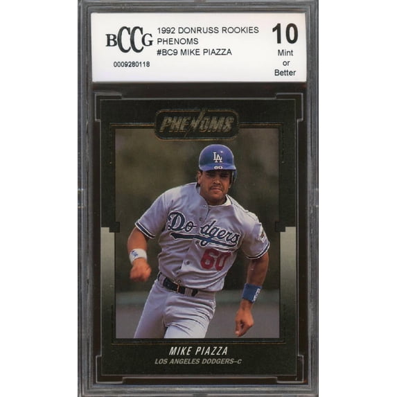 1992 Donruss The Rookies Phenoms #BC-9 Mike Piazza Rookie Card BGS BCCG 10 Mint+