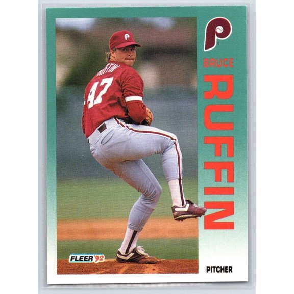 1992 Fleer Bruce Ruffin Philadelphia Phillies #544 Baseball Card Near Mint