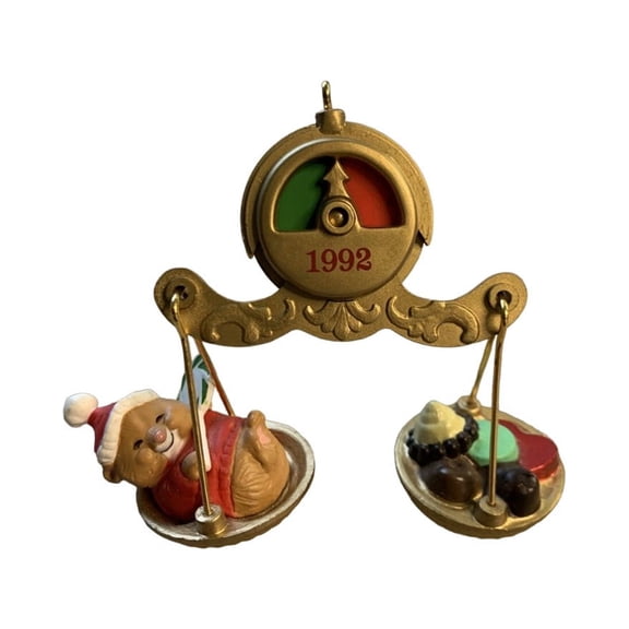 1992 Fun on a Big Scale (Vintage) Hallmark Keepsake Christmas Tree Ornament - QX5134