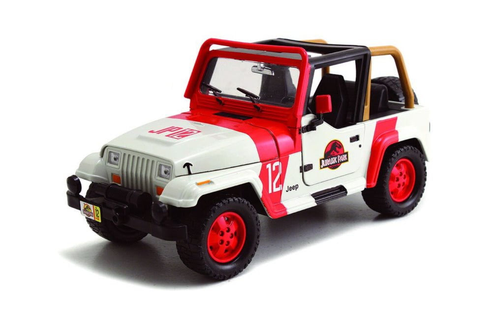 1992 Jeep Wrangler, Jurassic World - Jada Toys 97806/4 - 1/24 Scale Diecast Model Toy Car