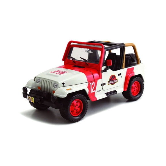 1992 Jeep Wrangler, Jurassic World - Jada Toys 97806/4 - 1/24 Scale Diecast Model Toy Car