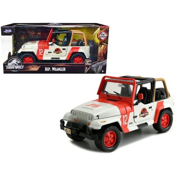 1992 Jeep Wrangler Jurassic World Movie 1/24 Diecast Model Car by Jada