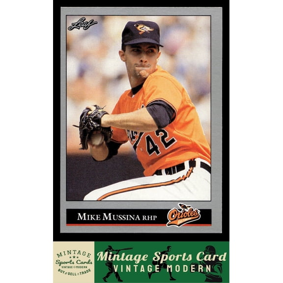 1992 Leaf Mike Mussina #13 Baltimore Orioles Baseball Card
