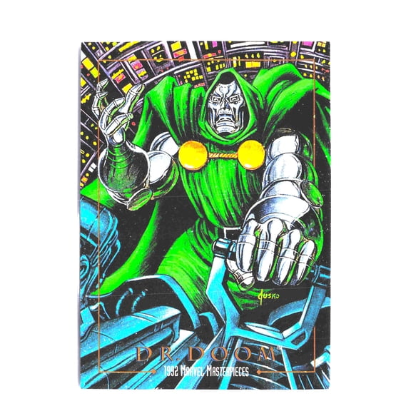 1992 Marvel Masterpieces Dr. Doom Trading Card #26 Joe Jusko SkyBox Marvel Collectible