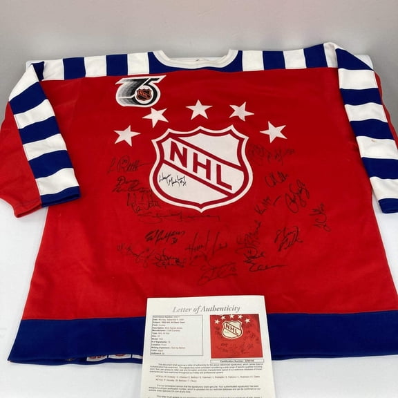 1992 NHL All Star Game Team Signed Authentic CCM Jersey Wayne Gretzky JSA COA