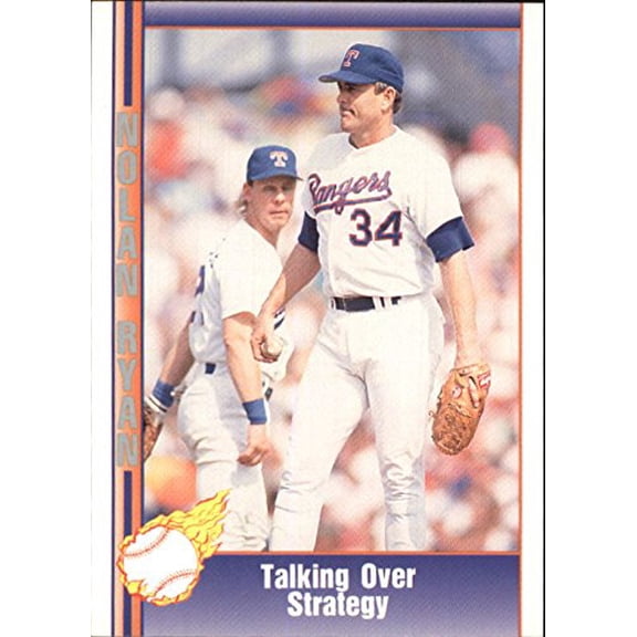 1992 Pacific Ryan Texas Express II #199 Nolan Ryan Talking Over Strategy MLB Baseball Trading Card