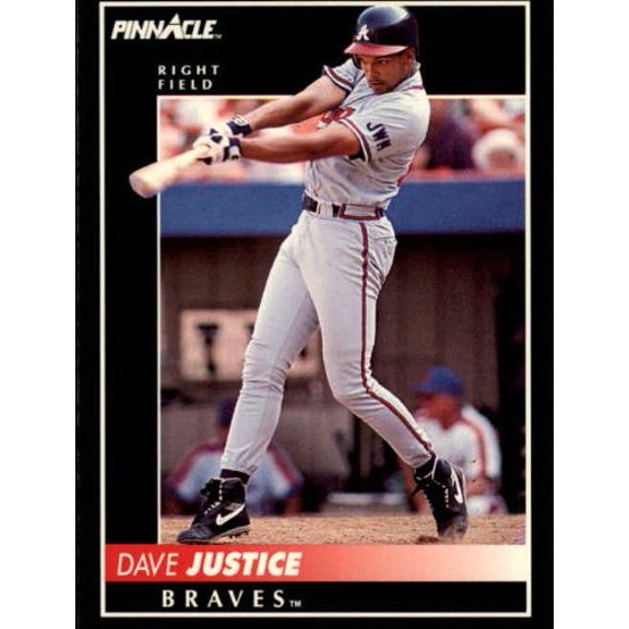1992 Pinnacle #100 David Justice MLB Baseball Trading Card
