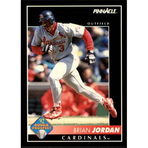 1992 Pinnacle #555 Brian Jordan RC MLB Baseball Trading Card