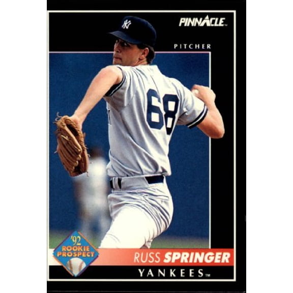1992 Pinnacle #561 Russ Springer RC MLB Baseball Trading Card