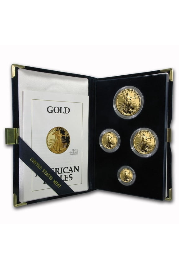 1992 Proof Gold American Eagle 4 Coin Set With Box & COA