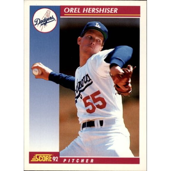 1992 Score #653 Orel Hershiser MLB Baseball Trading Card