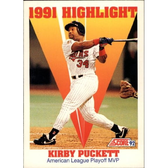 1992 Score #796 Kirby Puckett Minnesota Twins MLB Baseball Base Trading Card