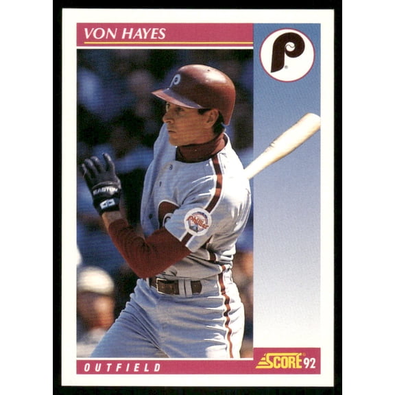 1992 Score Von Hayes #207 Philadelphia Phillies Baseball Card