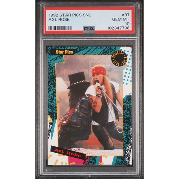 Graded 1992 Star Pics Saturday Night Live Axl Rose #97 PSA 10 Trading Card