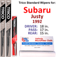 thumbnail image 1 of 1992 Subaru Justy Wiper Blades (Set of 3) w/Rear Wiper, 1 of 3