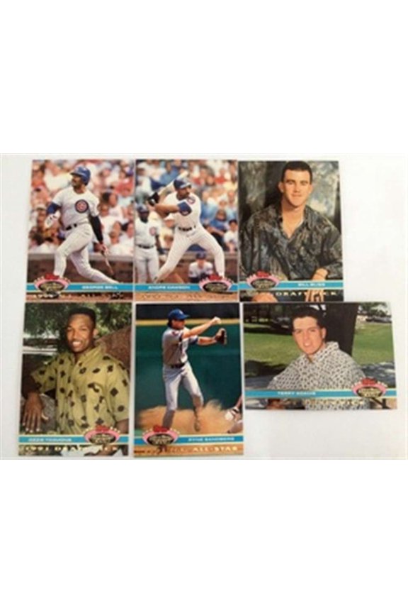 1992 Topps Stadium Club Dome Chicago Cubs Team Set 1991 Ryne Sandberg 6 Cards NM-MT