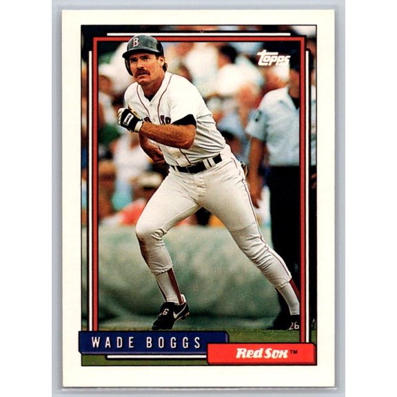 1992 Topps Wade Boggs #10 Boston Red Sox Baseball Card