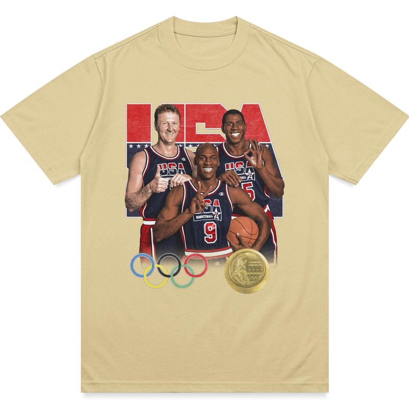 1992 USA Dream Team Graphic, Micheal, Johnson, Larry Iconic USA Retro
